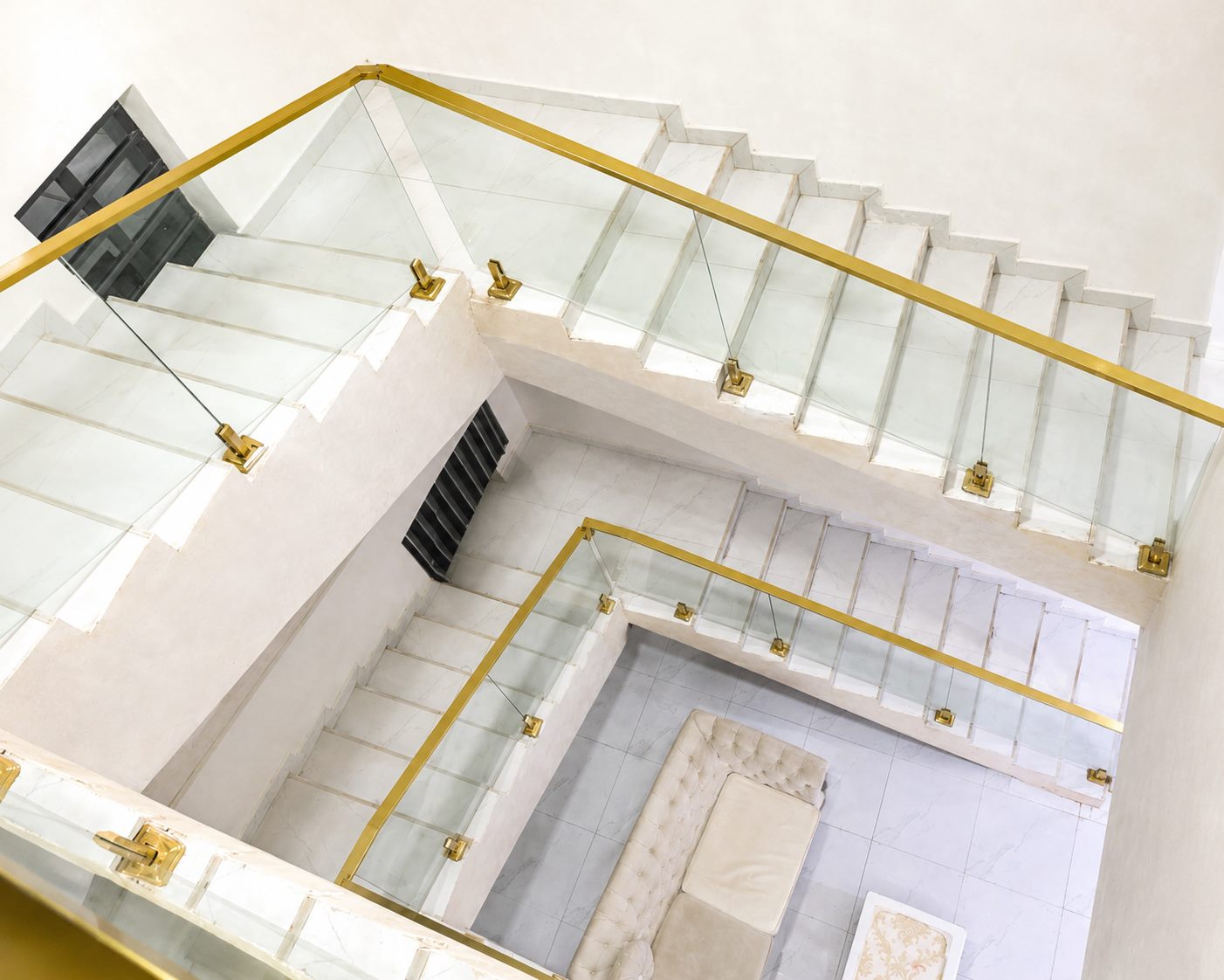 The staircase at Calypso Residence